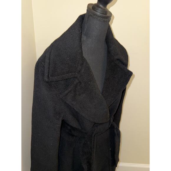 Calvin Klein Wool Angora Gray Belted Coat Petite City Gear P14 - Picture 2 of 8